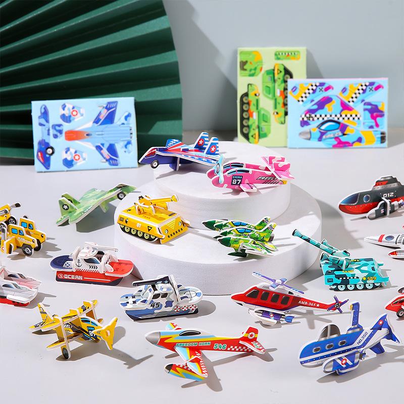 30Pcs 3D Cartoon Car Paper Jigsaw Puzzle Construction Truck Toys Kids Birthday Party Favors Gift for Guests Goodie Pinata Filler