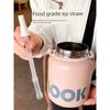 Large Capacity Vacuum Cup for Women 2025 New Arrival Good-looking Water Cup Student Kettle Oblique Strap Straw Big Belly Cup