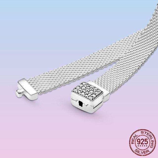 Элегантный браслет Pulseira из стерлингового серебра 925 пробы, браслет-цепочка в виде змеи бесконечности для женщин, оригинальный подарок в виде бусин с подвесками