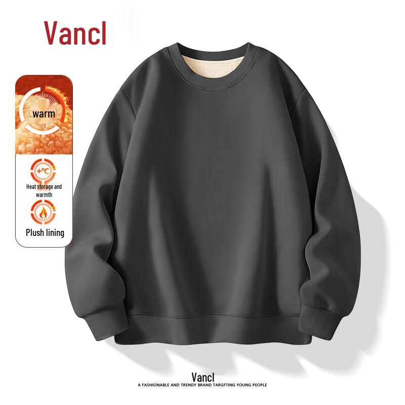 VANCL Men's Lambswool Blend Round Neck Pullover Sweatshirt