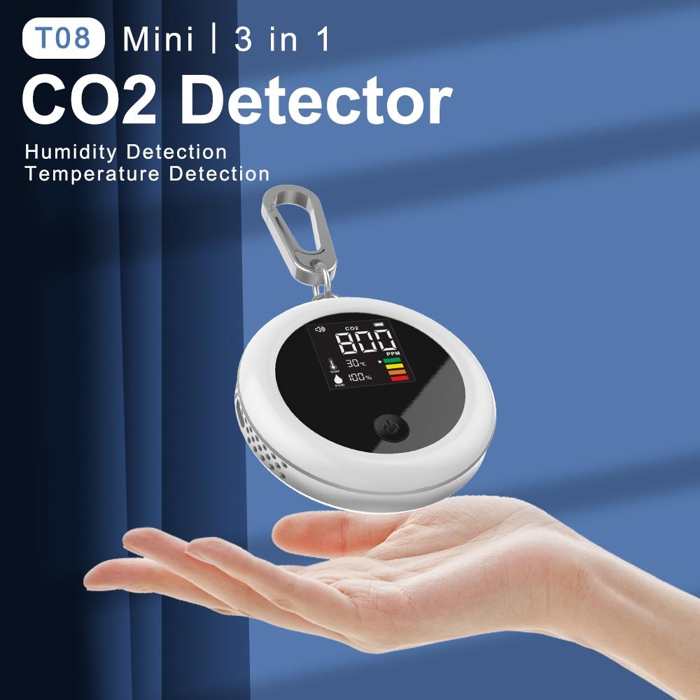 Portable CO2 Monitor Meter Sensor Indoor with Alarm Infrared NDIR Sensor