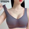 Summer Ice Silk Seamless Bra Women's Beauty Vest Sports Bra Underwear Gathering Anti Sagging Strapless Bra