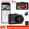 4K Front and Rear Camera GPS Car Dvr WIFI Dash Cam for Cars Camera for Vehicle Video Recorder Rear View Camera Night Vision