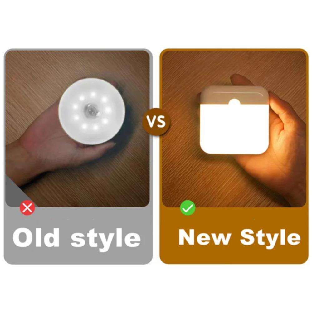 Wireless Smart Motion Sensor Night Lamp With Switch Bedroom Decor Magnetic Children's Gift Decoration White Led Night Light