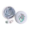 Universal Cute Cartoon Earbuds Bass In-Ear Wired Mic Earphone with Storage Box