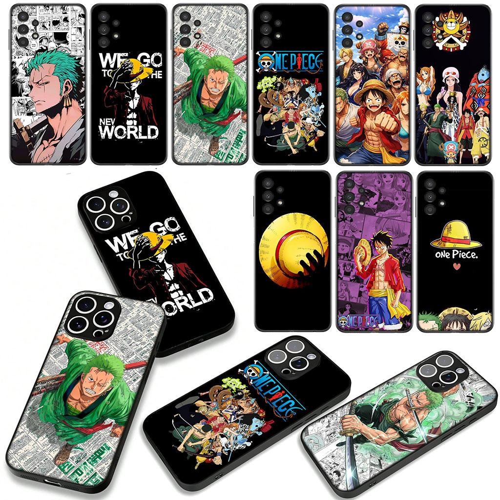 Cover for Apple iPhone 16 15 14 Plus 13 12 Mini 17 Pro Max + ProMax 16E Air 16+ 15+ Case Anime Luffy One Roronoa Zoro Piece