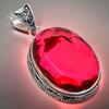 Подвеска из серебра 925 пробы с драгоценным камнем мозамбикский гранат 2,17 дюйма AH-831