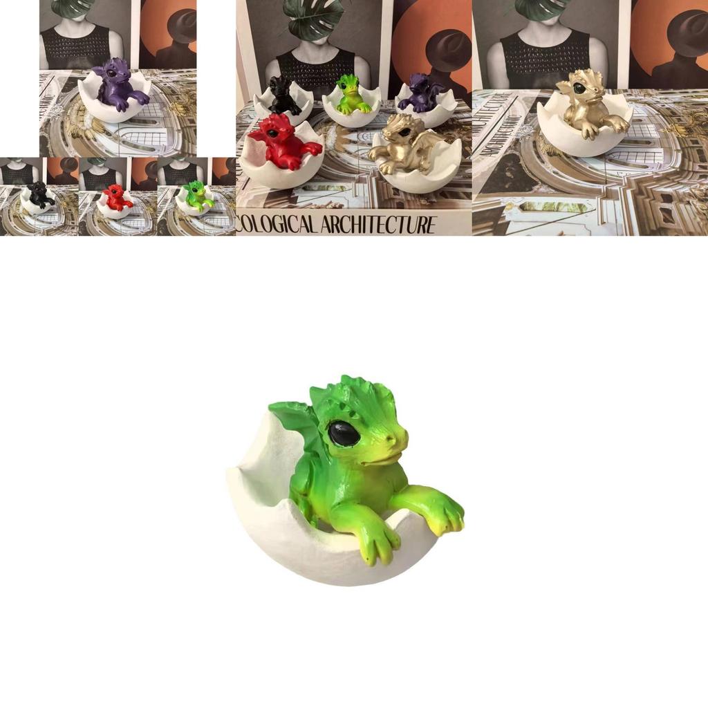 Милый Детеныш Дракона Вылупляющийся Яичная Скорлупа Декоративная Полимерная Поделка Для Современного Домашнего Декора