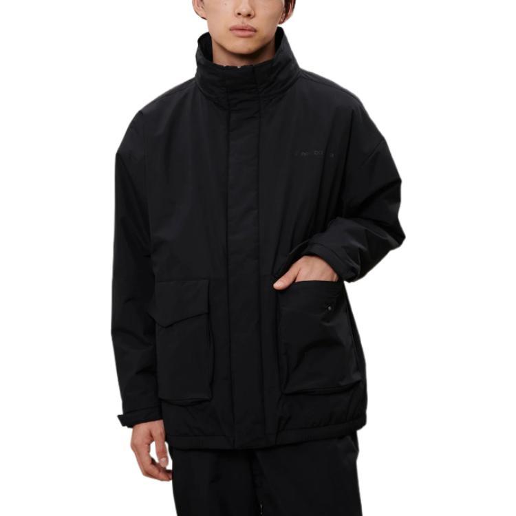 New Balance Jackets Men's Black Stand Collar Moderate Other AMJ25008-BK