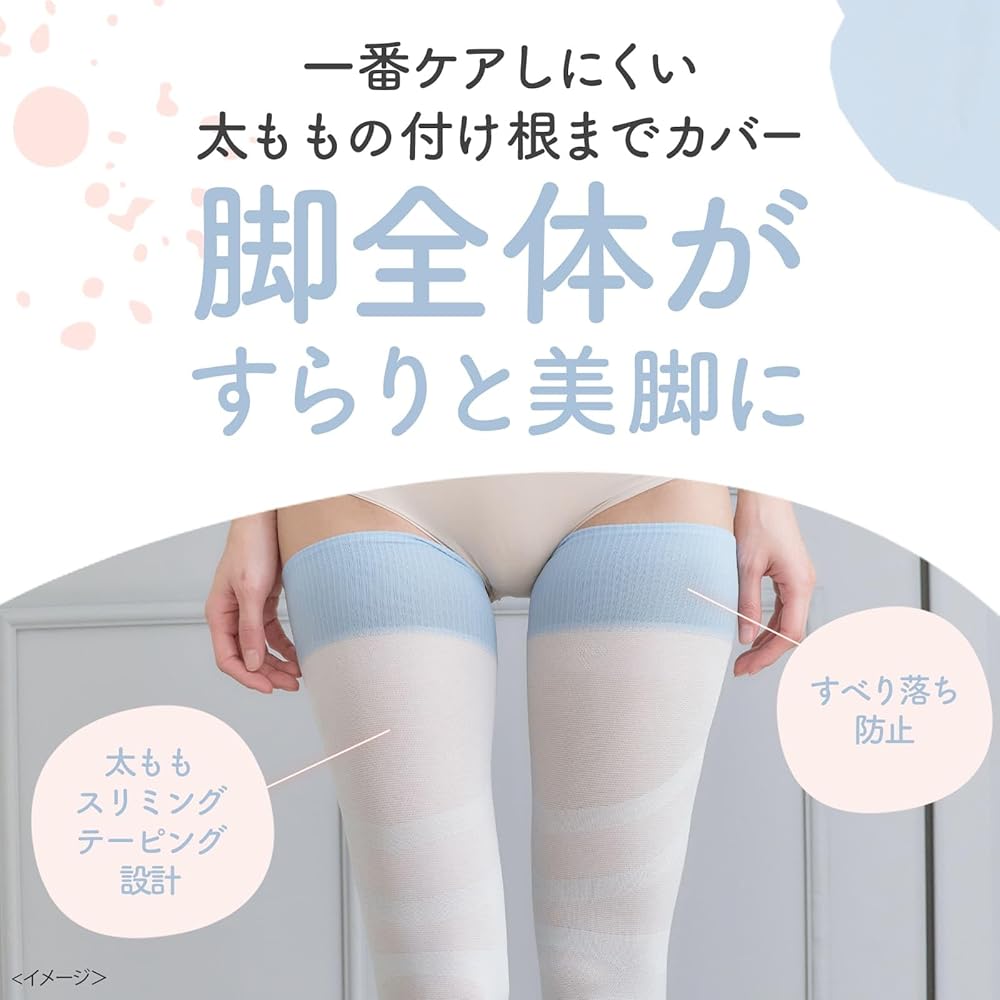 MediQttO Compression Socks Cool Full Leg Thigh L with Bonus
