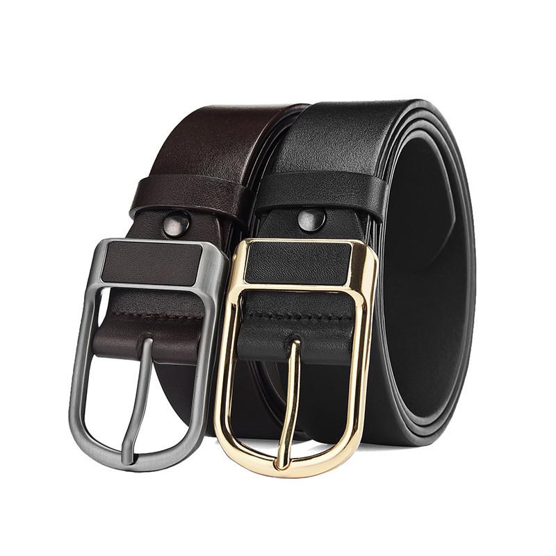 Men Leather Pu Belt With Alloy Pin Closure For Business And Activities Leisure