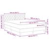 LED Box Spring Bed with Mattress Dark Green 140 x 200 cm Velvet