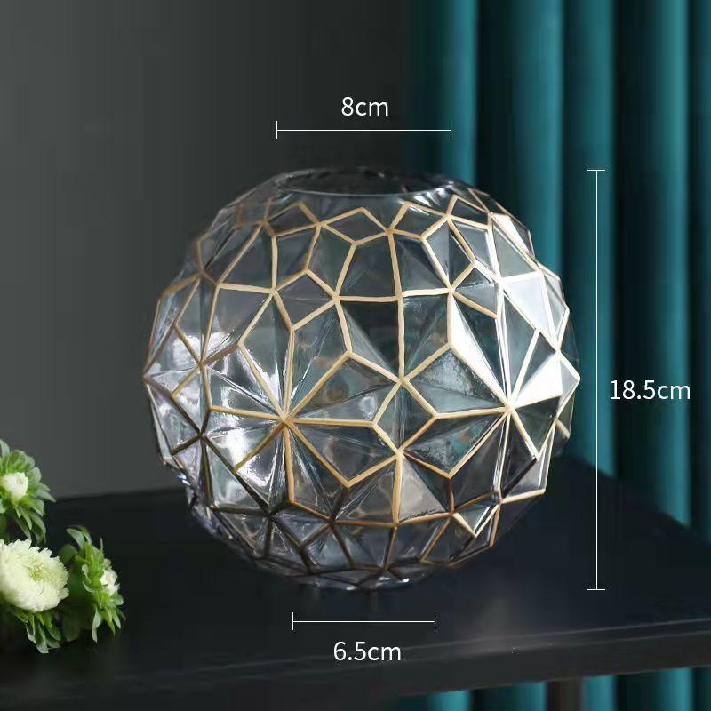 Ваза Стеклянная ваза Украшение дома Украшения Цветочная композиция Может держать воду Ваза для цветов