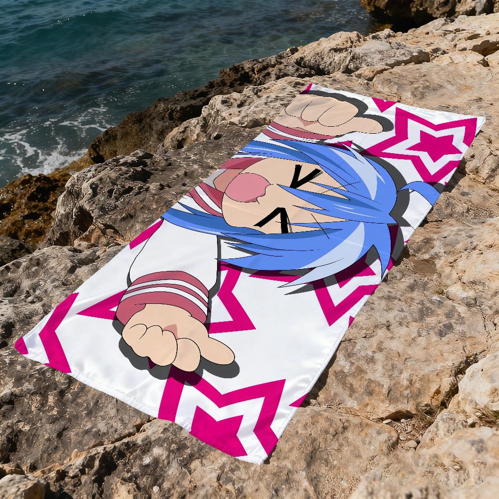 l-lucky anime s-stear Towel Large Quick-Drying Microfiber soft Beach Towel for Travel Fitness Sauna Bathing Camping