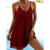 Женское шифоновое платье с V-образным вырезом и подтяжками, сексуальное и элегантное