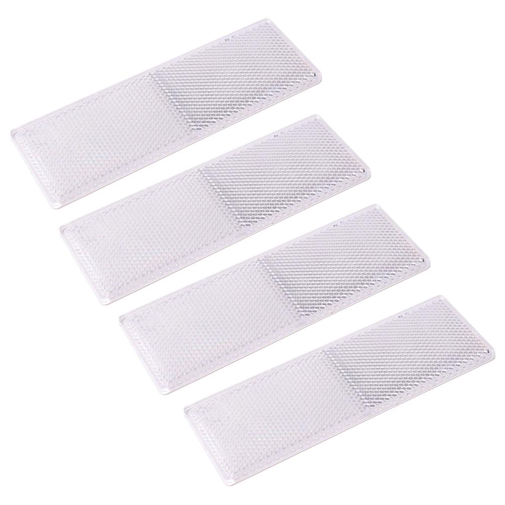 Клей для грузовика, мотоцикла, прямоугольный пластиковый отражатель, светоотражающая предупреждающая табличка, наклейки, знак безопасности, красные/белые наклейки