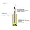 Wine Chiller, 3-in-1 Stainless Steel Wine Bottle Cooler Stick, Wine Cooling Stick, Wine Chilling Rod with Aerator and Pourer