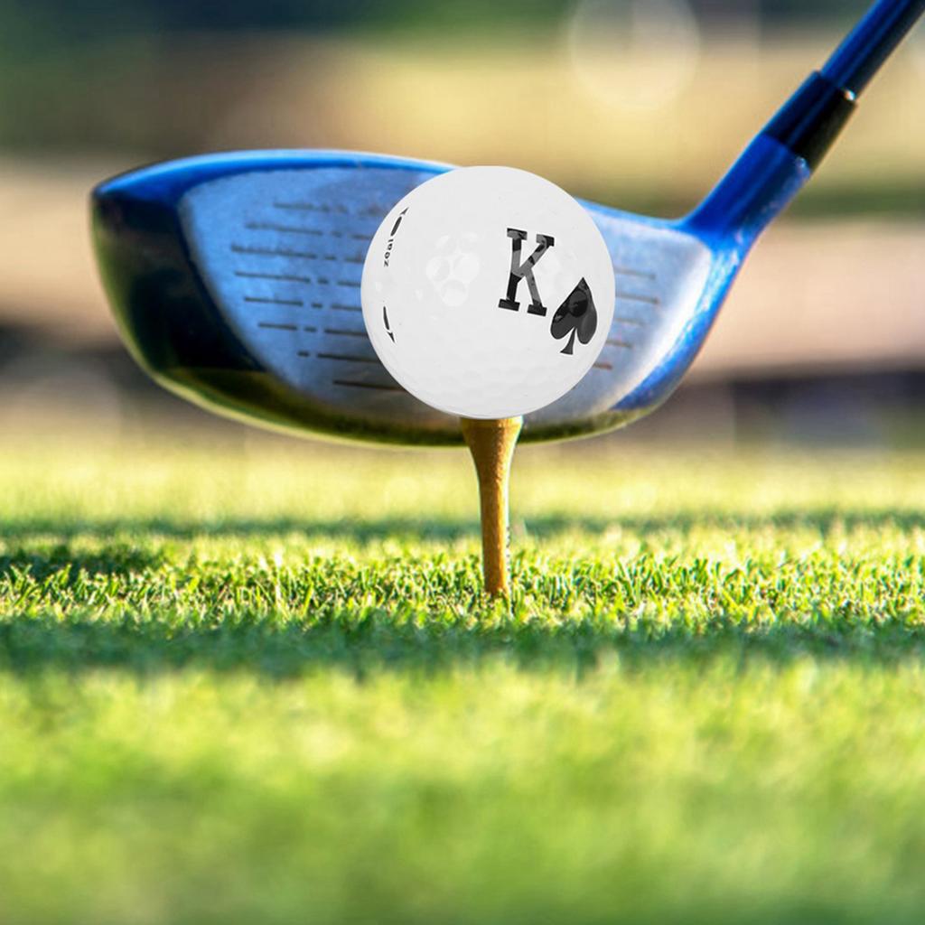 5pcs Golf Game Poker Balls Double Layer Practicing Ball High Elasticity Long Distance Accessory