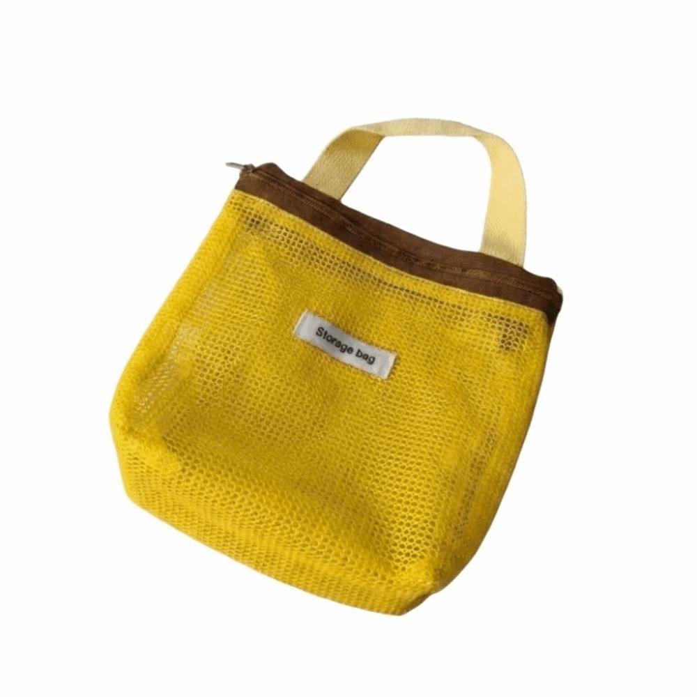 Transparent Mesh Makeup Bag Large Capacity Vibrant Bright Color Bag Bag Shower Organizer Beach
