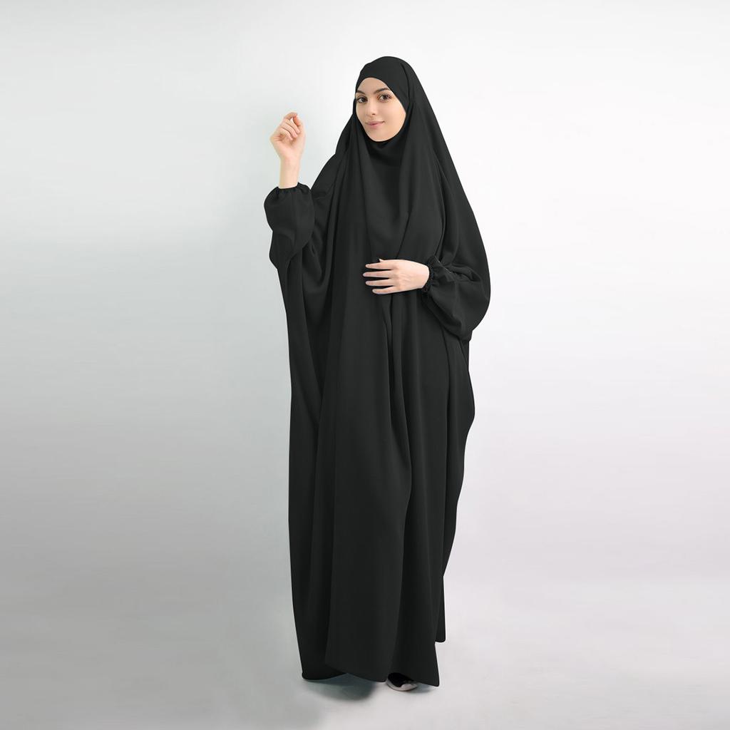 Мусульманское женское платье с капюшоном Абая, молитвенная одежда, хиджаб, длинные веревочные комплекты, полное покрытие, платье для Рамадана, абайя, исламская молитва Ид