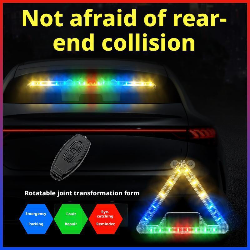 Предупреждающий знак аварийной остановки в виде треугольника, работающий от солнечной энергии, мигающий свет, оборудование, мотоцикл, герой, предупреждение, аварийные аксессуары, светодиод, E1S5