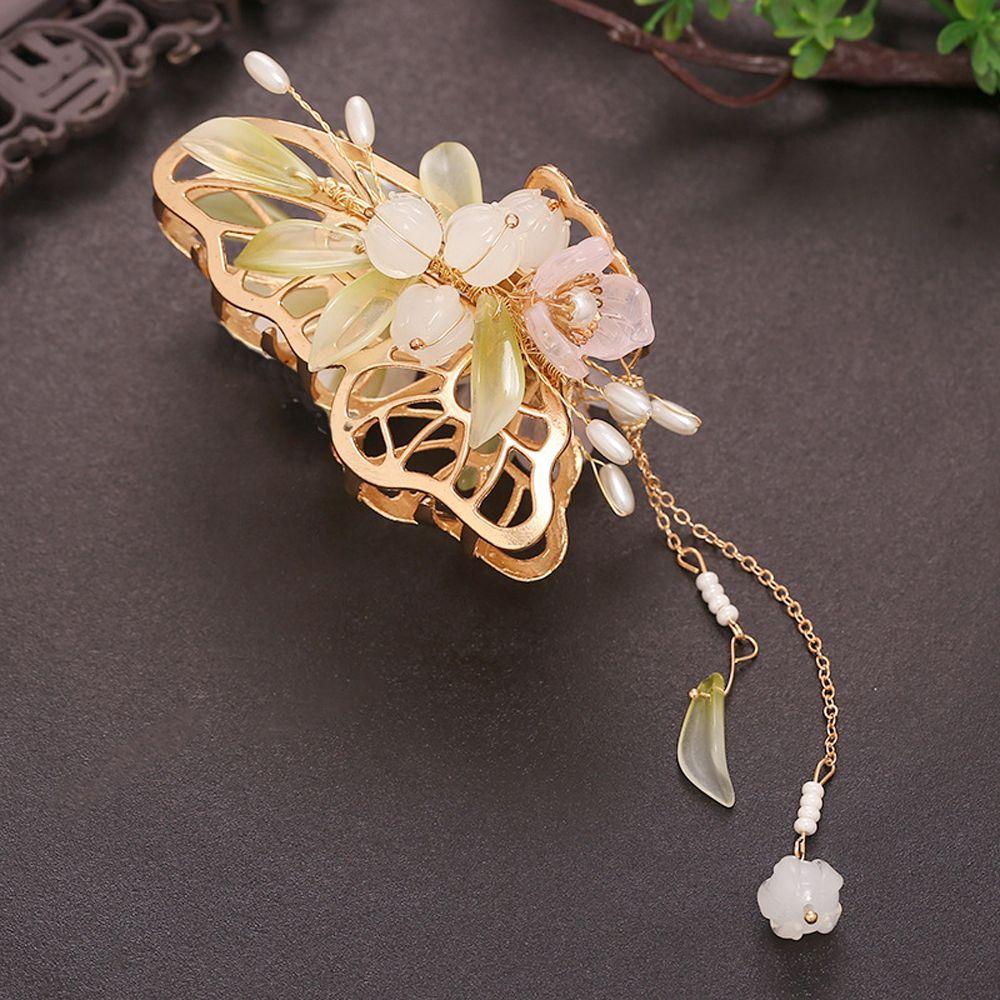 Butterfly Tassel Flower Hair Clip Korean Style Hair Clip Metal Hair Claw Women Hair Accessories