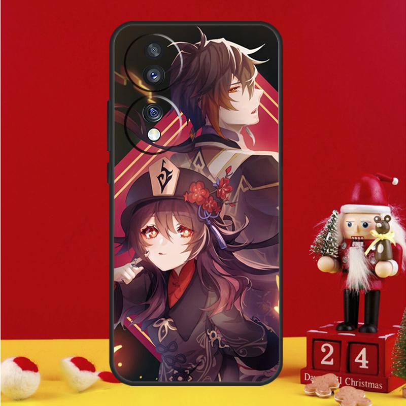 Чехол Genshin Impact Zhongli Hutao для Honor Magic 7 6 8 Pro Honor Win X9a X9b X9c X9d X8c X8b 50 70 90 200 400 Lite