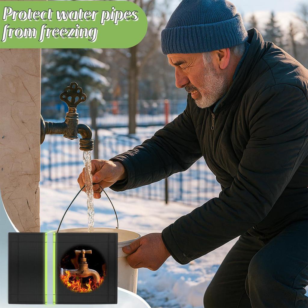 Наружные крышки для кранов для зимней изоляции труб со светоотражающей полосой Зимние изолированные крышки для крана для патио, лужайки, сада