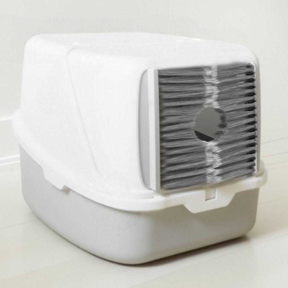 Professional Pet Hair Removal Brush Effective Litter Box Door Brush Cat Door Comb  For Litter Box