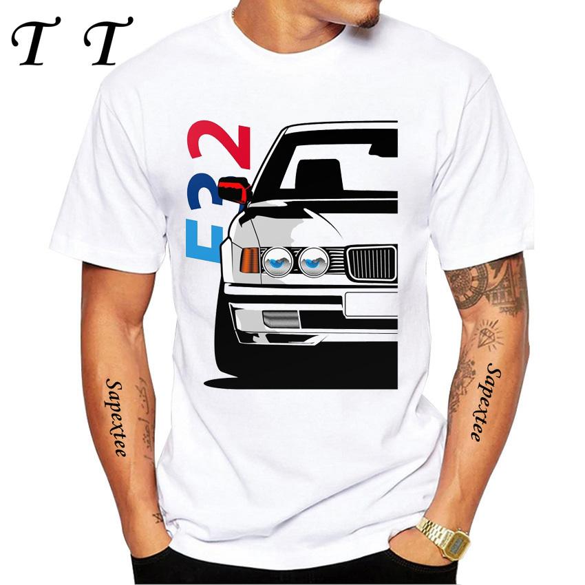 E90 Low Style Skull Driver TShirt New Summer Men Short Sleeve Legend E34 Car Art Tshirts Boy Casual White Tees