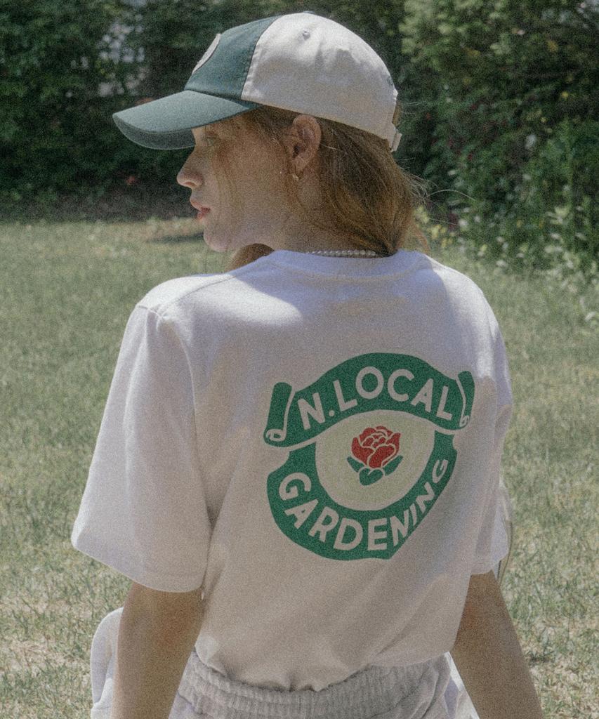 Футболка с логотипом NONLOCAL Gardening - Белая