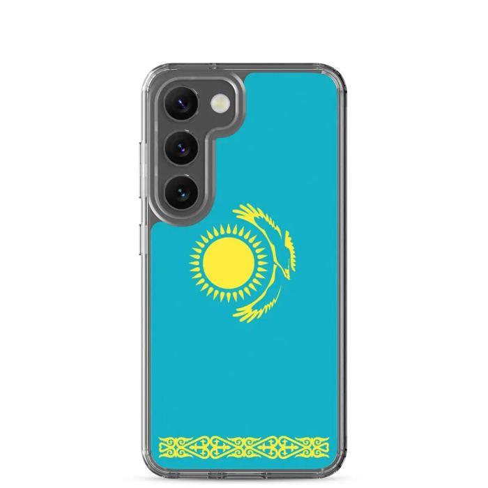 Coque Téléphone - Kazakhstan Officiel - Samsung Galaxy S23 Plus - Drapeau - Souple - Multicolore
