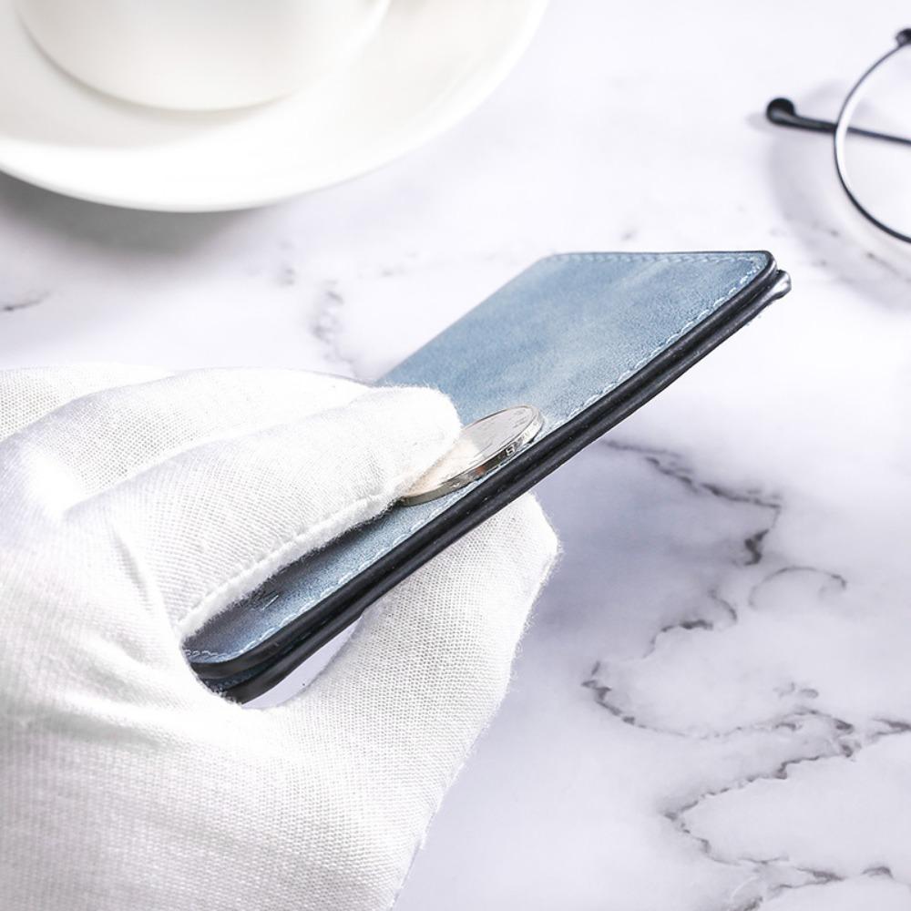 Мужской кошелек для карт Ультратонкий Мини Маленький кошелек Многофункциональный Кожаный чехол для водительского удостоверения Мультикарточный слот Антимагнитный