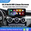 Беспроводной Carplay/Android Auto 12,3-дюймовый сенсорный экран мультимедийный радиоприемник для Mercedes Benz NTG5.0 GLA CLA GLC HD 1920 * 720