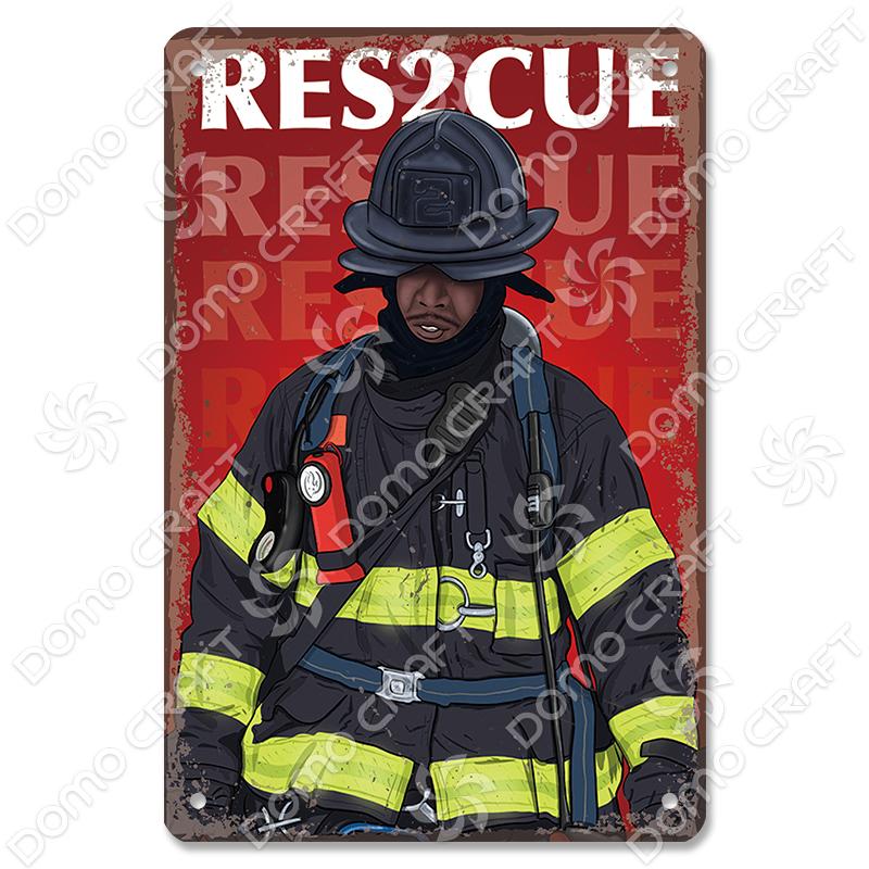 Винтажный жестяной знак пожарного, металлическая пластина, классический металлический постер из фильма «Пожарный», Настенный декор для гаража, клуба, отеля, дома