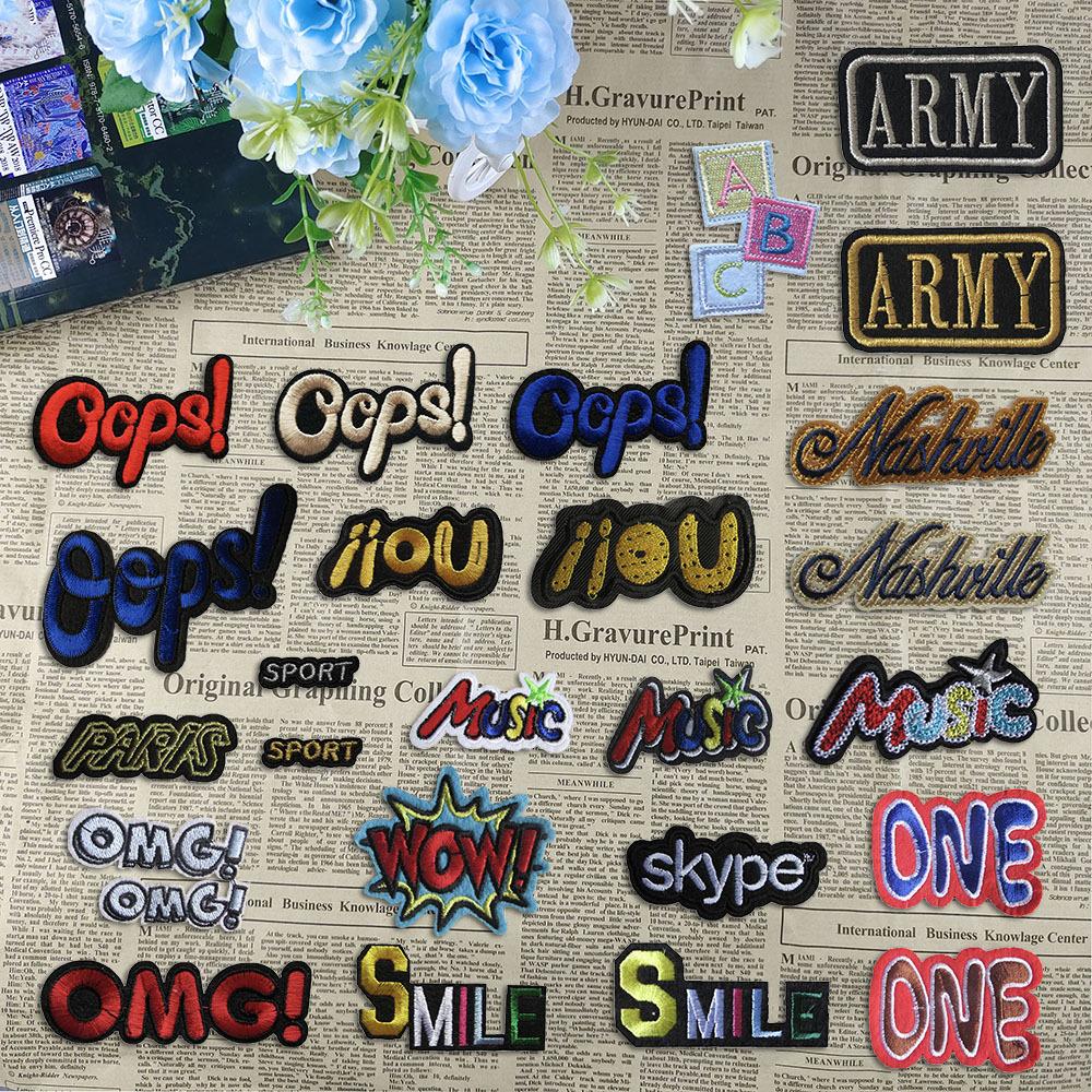 Letter Embroidery Hot Melt Adhesive Ironing Badge Cloth Sticker Diy Sewing Decorative Clothing Accessories Patch Cloth Sticker