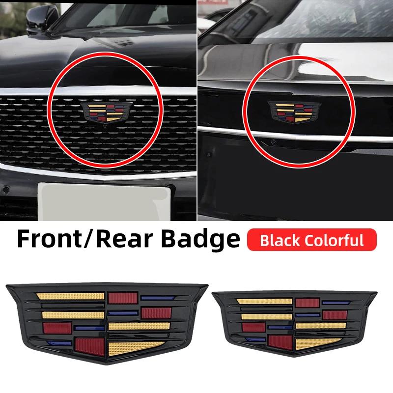 1PCS ABS for Cadillac Logo CT4 CT5 CT6 XT4 XT5 XT6 ATS XTS Car Front Center Grille Emblem Rear Trunk Badge Sticker Accessories