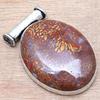 Pendant Bird Eye Jasper Gemstone Handmade Silver Jewelry 1.75"