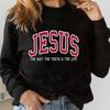 Colored JESUS THE WAY THE TRUTH THE LIFE Sweatshirt Christian Sweats Inspirational Pullovers Women Casual Bible Verse Tops