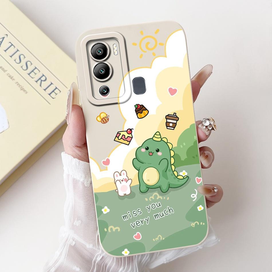 Чехол для Infinix Hot 12i Hot 12 Play Hot12i X665B X6816C Милый Мультяшный Пингвин Заяц Защита Камеры Мягкий Силиконовый Чехол для Телефона