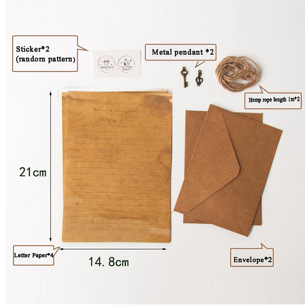 European Style Mailers Set Envelopes Letter Paper Writing Paper Letter Pad Kraft Paper Envelope