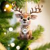 2D Плоский Олень Автомобильный Шарм для Зеркала Заднего Вида Акриловый Мультяшный Лось Подвеска на Рождественскую Елку