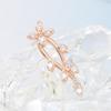 Rose Gold Earlobe Cubic Gold Needle Flower 14K Piercing