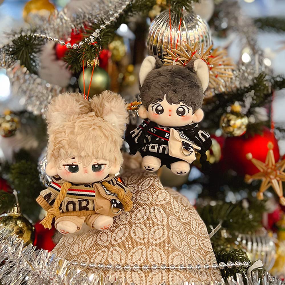 Niannyyhouse 10 см Плюшевая одежда Свободный Хип-хоп Набор с Худи, Стрейч-шортами, Рюкзаком и Одеждой для хлопковой куклы (Черный, 10см)