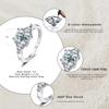Bague Ringen Классическое кольцо с муассанитом сияющей огранки из стерлингового серебра 925 пробы 3 карата с бриллиантами, обручальные кольца для женщин