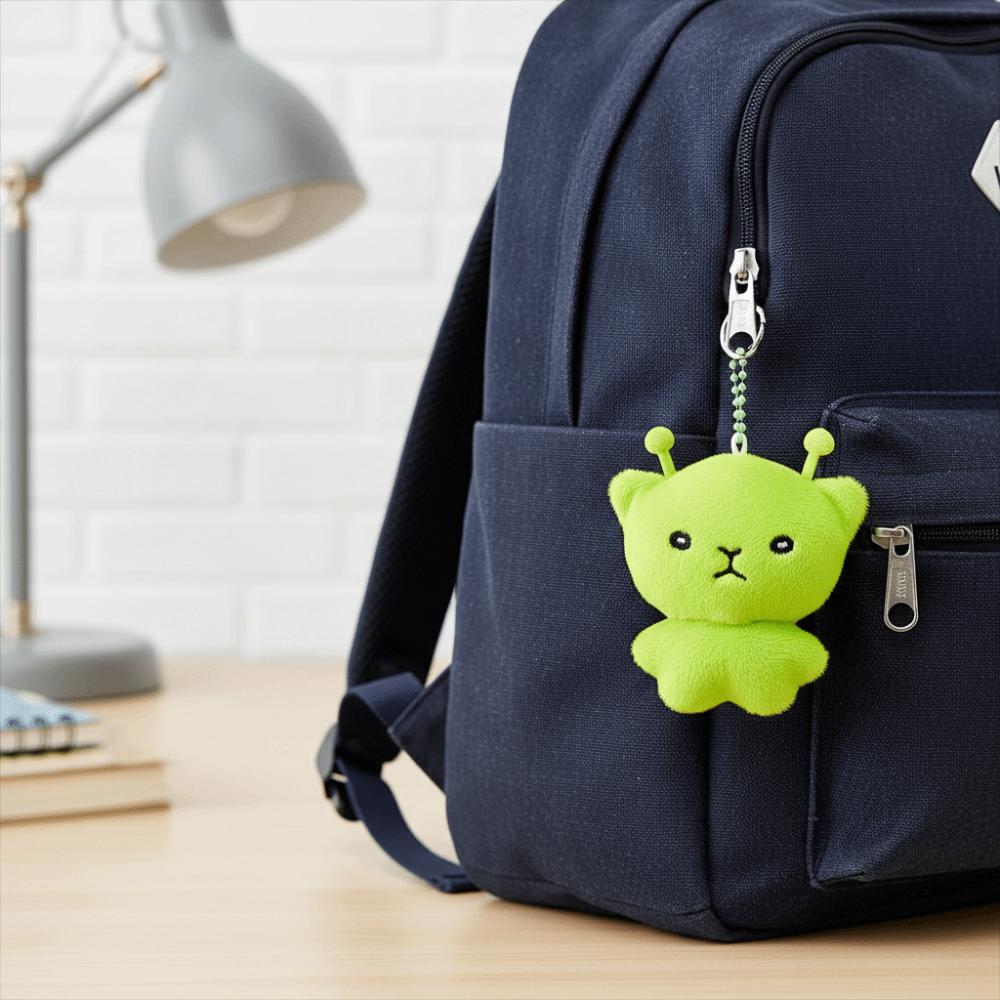 Cute Star Mobile Phone Rope Soft Alien Cat Keychain Cartoon Plush Backpack Pendant Versatile Use