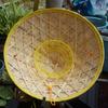 1Pc Chinese Retro Bamboo Rattan Fisherman Hat Handmade Weave Straw Bucket Hat Tourism Rain Dance Props Cone Fishing Sunshade Hat