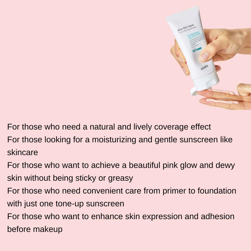COSRX Алоэ 54.2 Аква тонизирующий солнцезащитный крем SPF 50+ PA++++ 50 мл