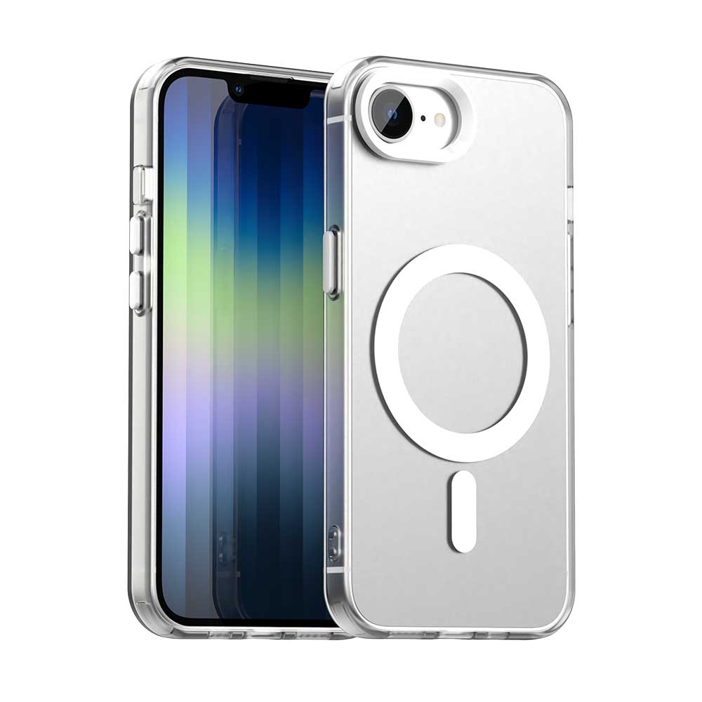 Магнитный беспроводной зарядный чехол для Apple iPhone 16e 16 Pro Max 15 14 Plus Чехол Конфетные цвета Прозрачная задняя крышка Coque