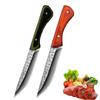 Stainless Steel Hand Fruit Knife Forged Color Wood Thickened Mongolian Mutton Beef Knife Portable High Hardness Sharp Hand Knife with Cover